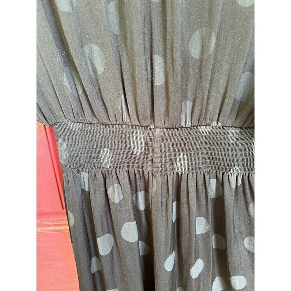 Madewell Jumpsuit Womens S Black Polka Dot Dolman Smocked Waist Wide Leg Boho - Picture 7 of 9